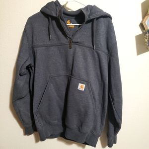 Gray Men's Medium Carhartt 1/4 Zip Sweatshirt